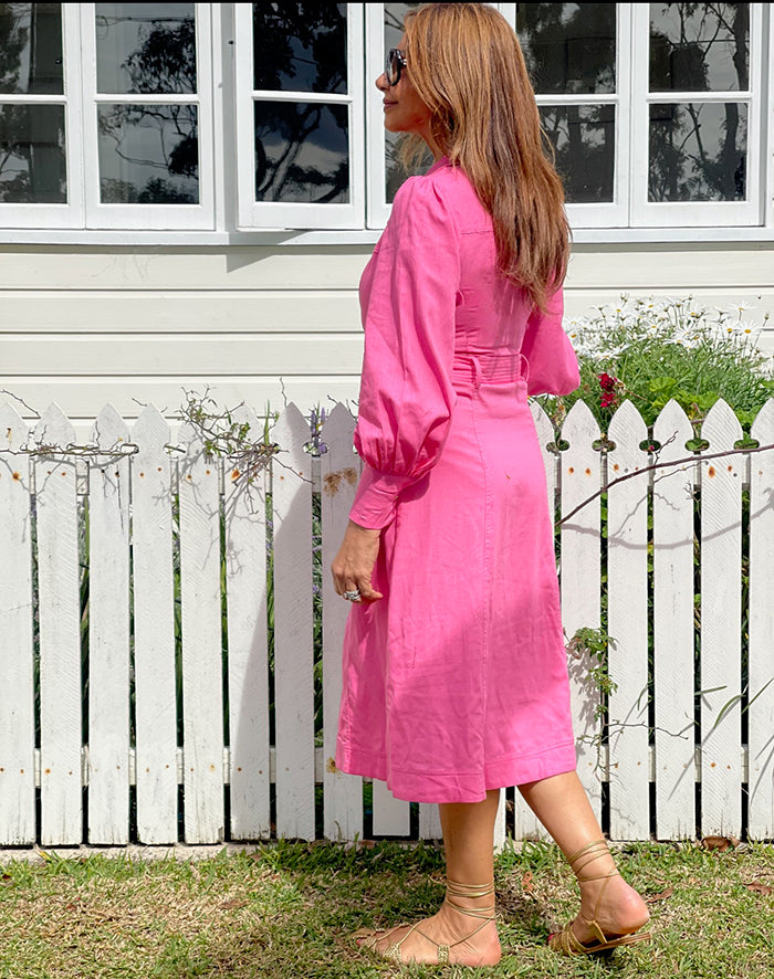 Country road pink top dress