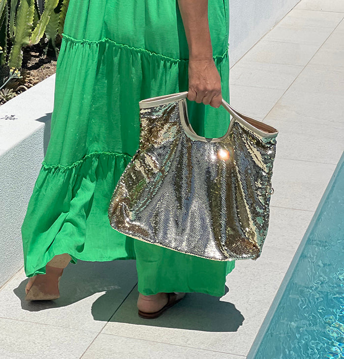 Sequin shopper online bag