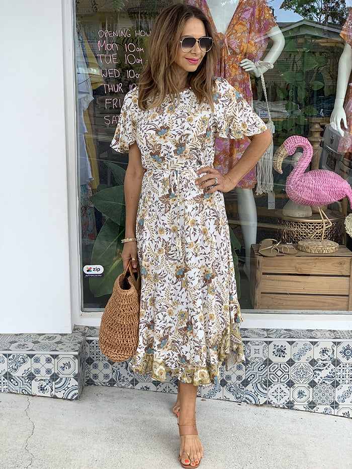 Island floral outlet dress