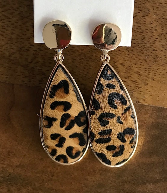 Leopard drop store earrings