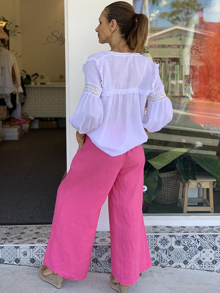 Pink Candy Linen Pants – Style Me Luxe