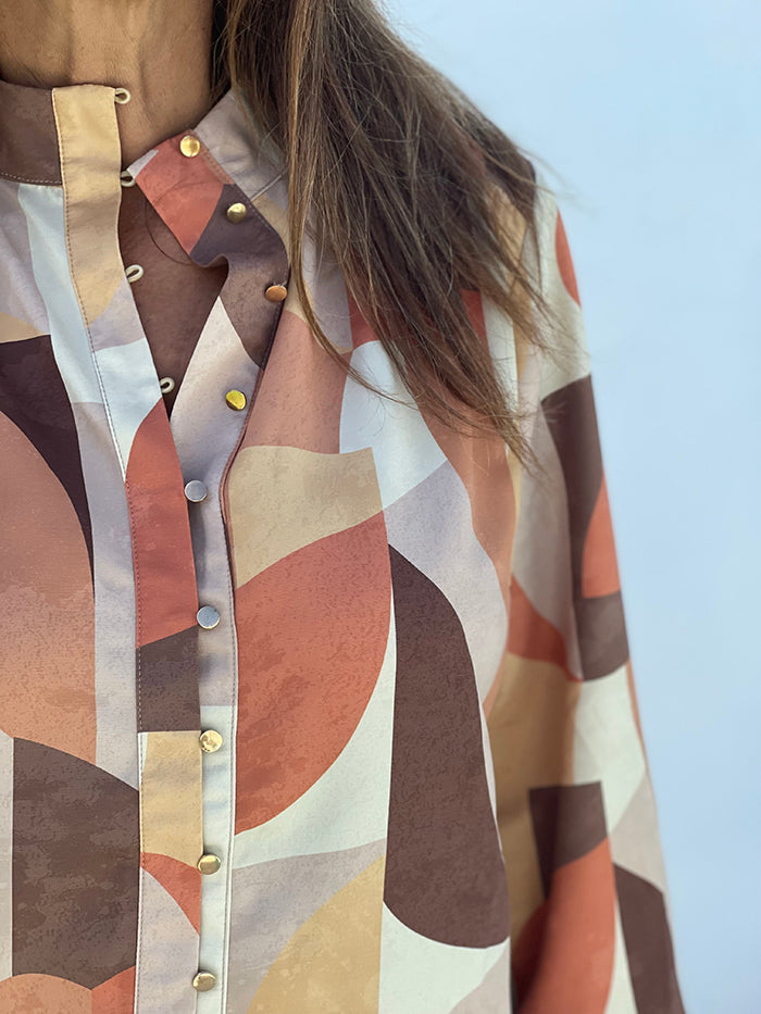 Sylvie Shirt - Earth Abstract