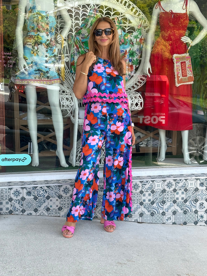 Zetta Floral Print Jumpsuit