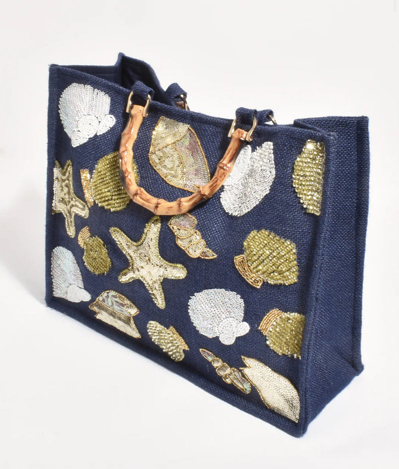 Seashells Sequinned Tote