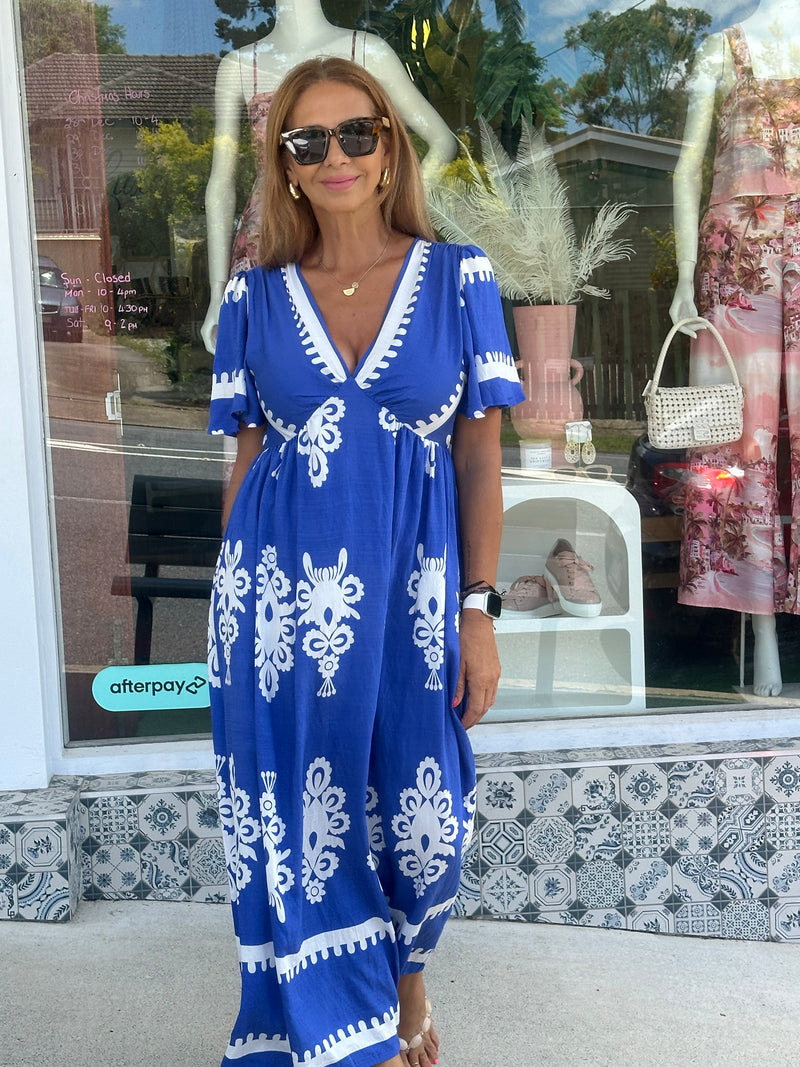 Celenea Blue Maxi Dress