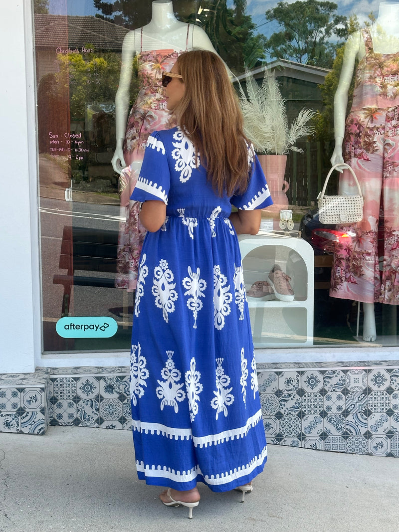 Celenea Blue Maxi Dress