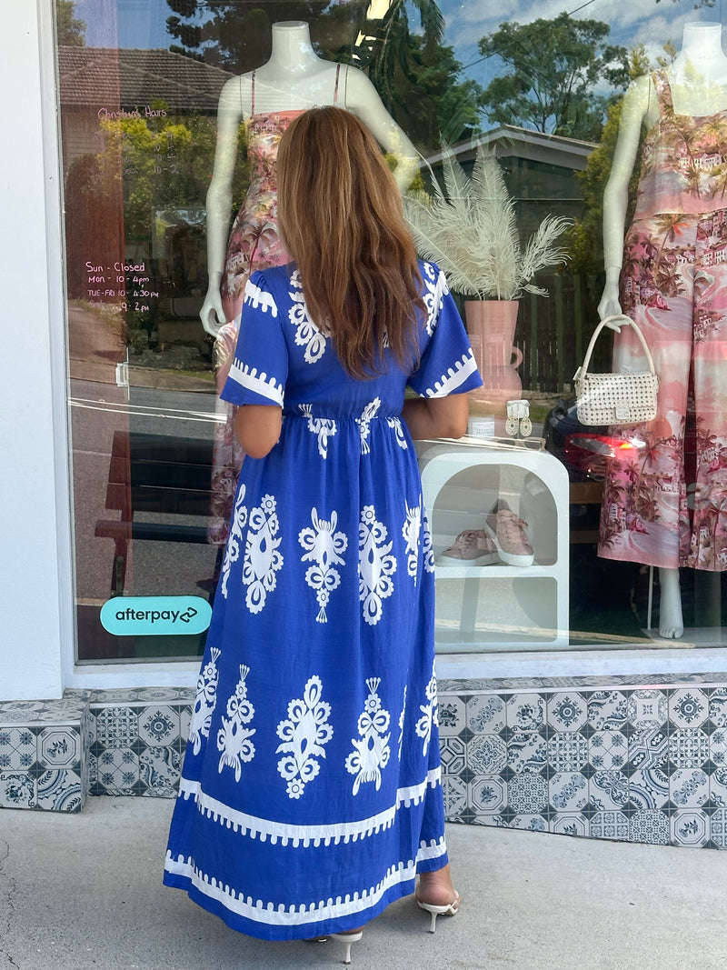 Celenea Blue Maxi Dress