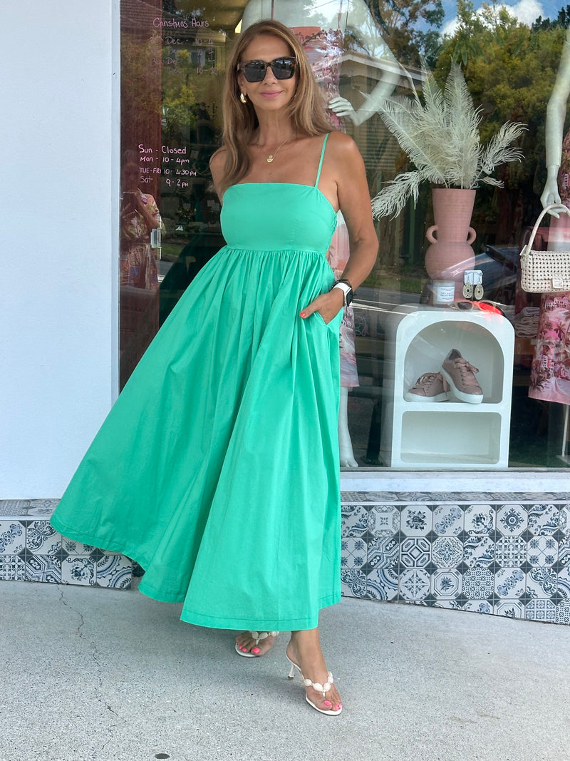 Keli Green Maxi Dress