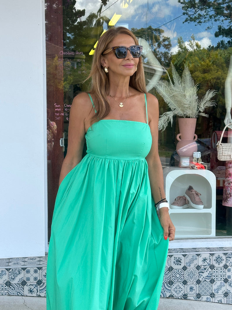 Keli Green Maxi Dress