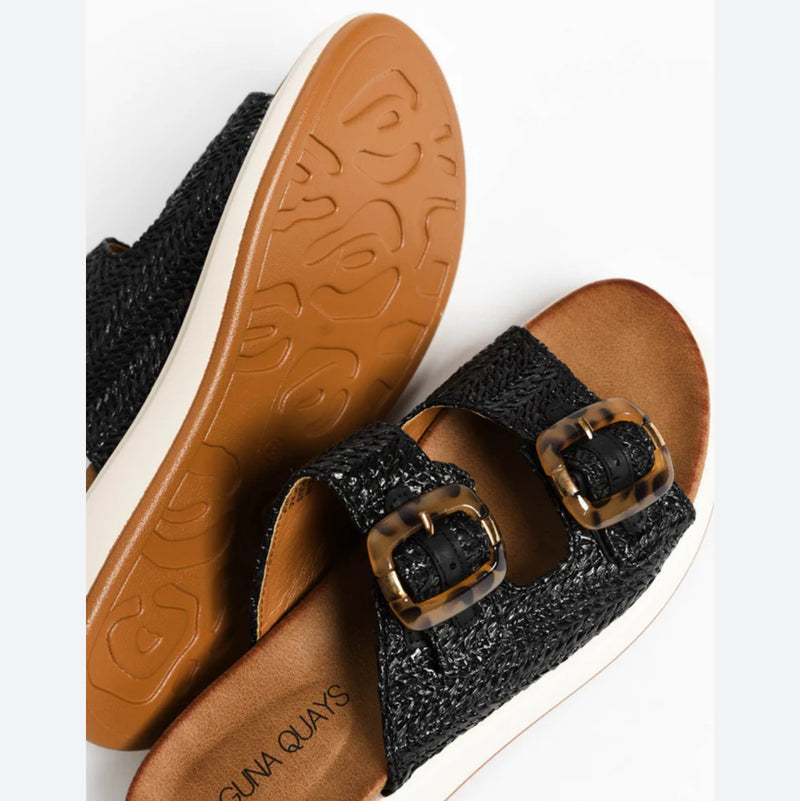 Beacon Slides - Black Raffia