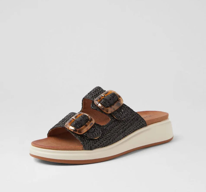 Beacon Slides - Black Raffia