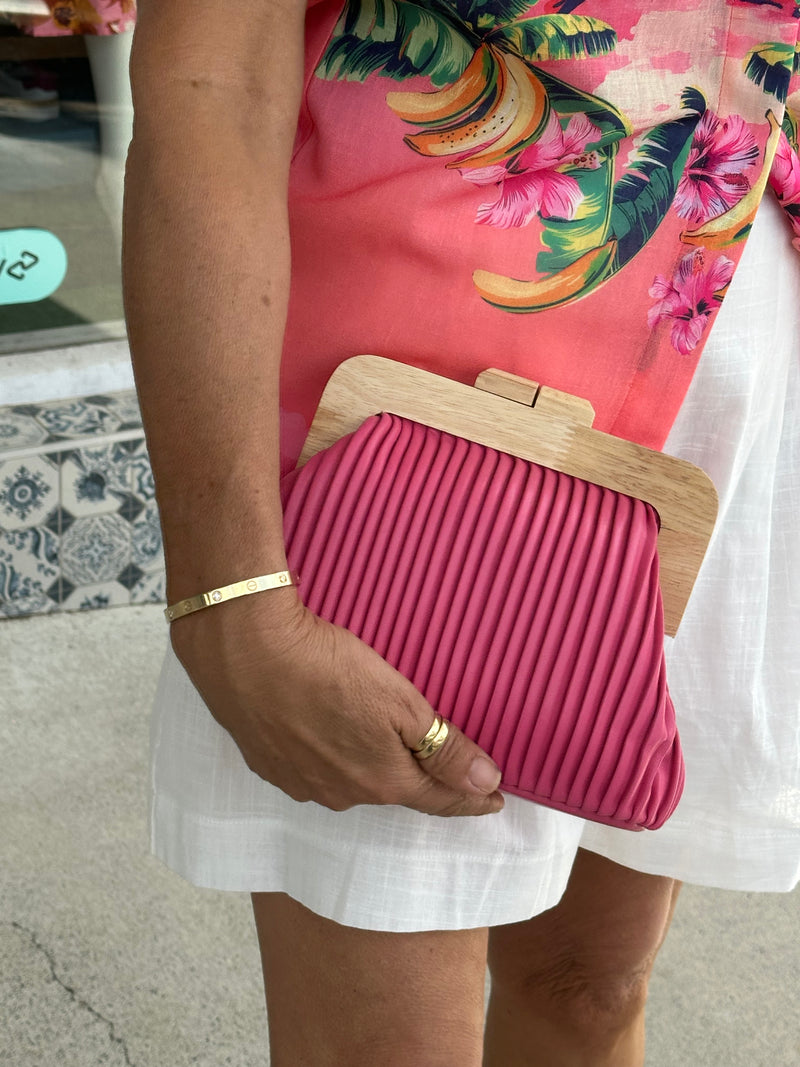 Timber Clutch - Hot Pink