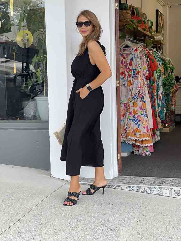 Classic Black Halter Dress