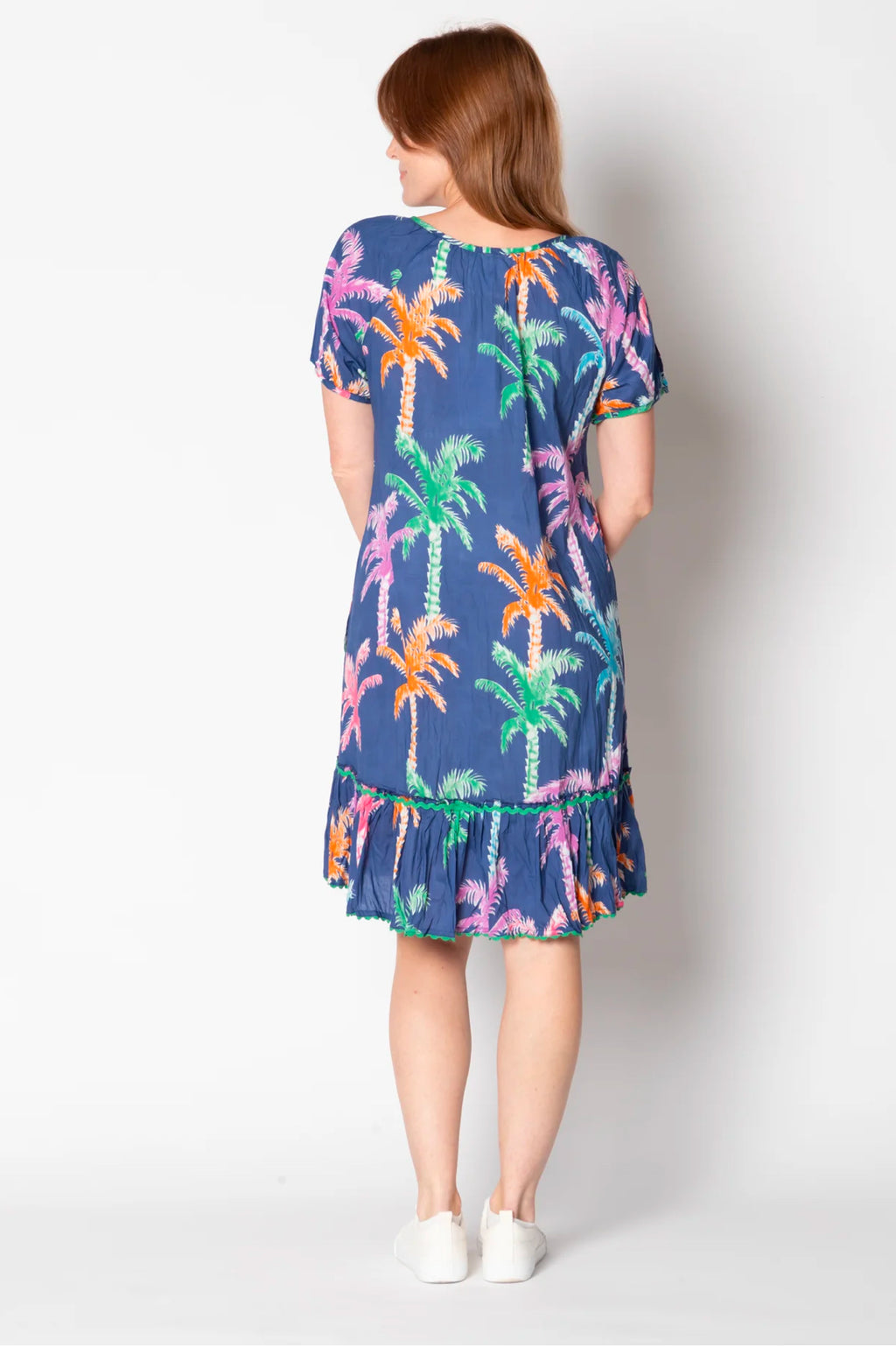 Leilani Shirred Dress - Navy