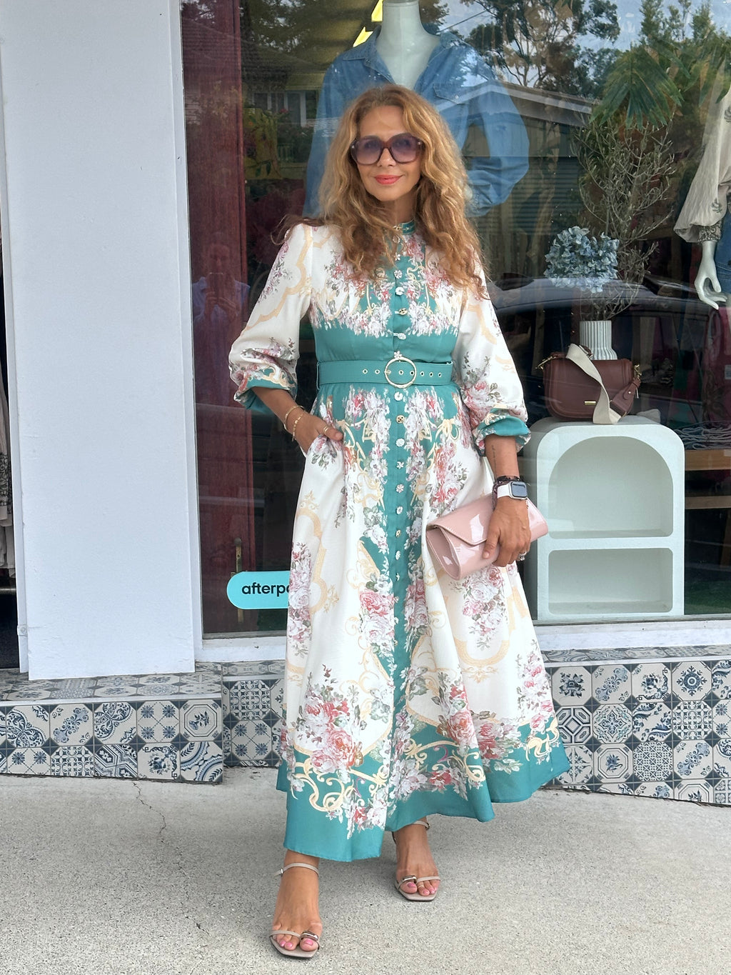 Saoirse Maxi Dress - Green Floral