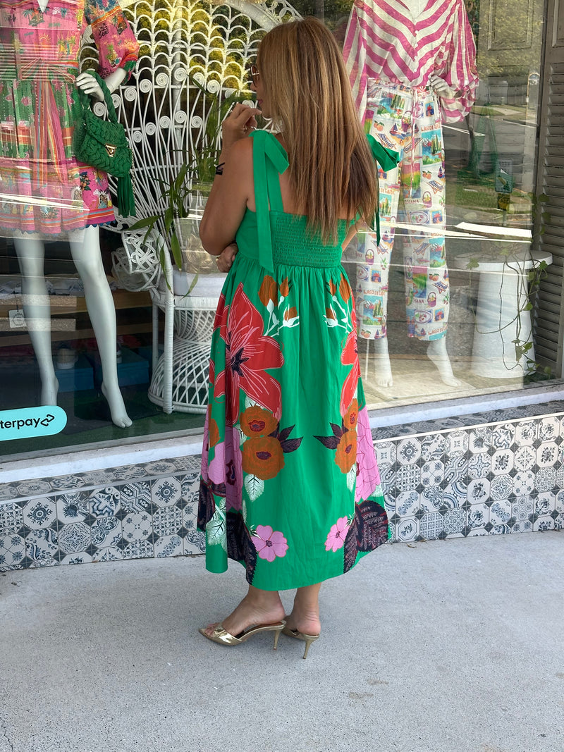 Paradise Green Tie Dress