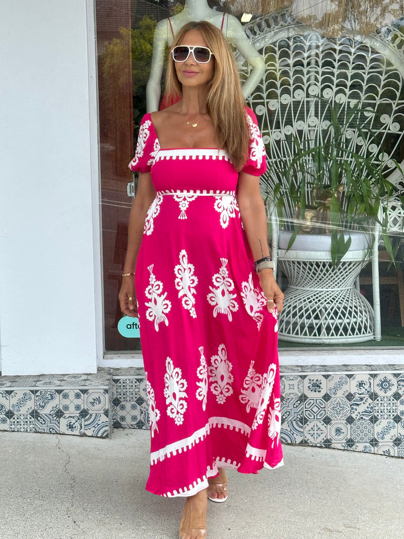 Celenea Pink Maxi Dress