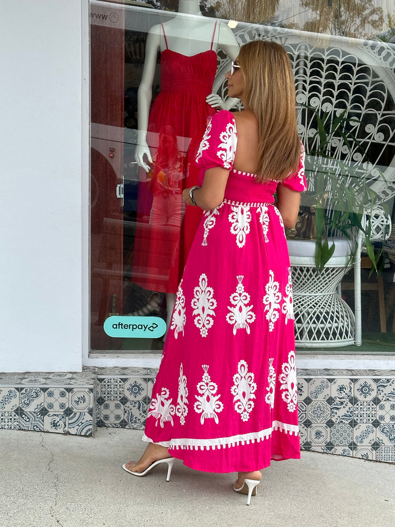 Celenea Pink Maxi Dress