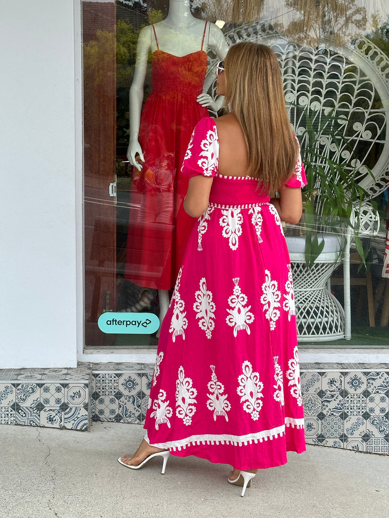 Celenea Pink Maxi Dress