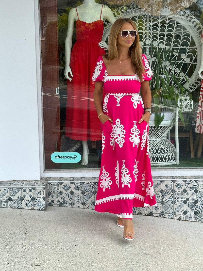 Celenea Pink Maxi Dress