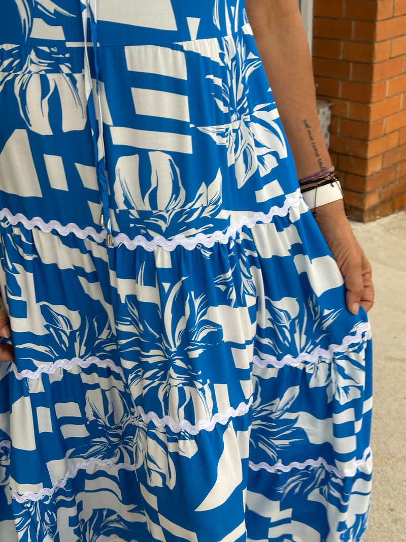 Blue Vacay Midi Dress