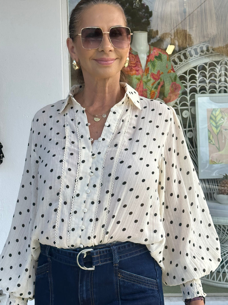 Clarissa Polka Blouse