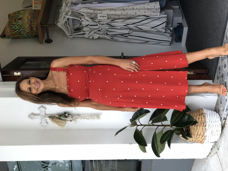 Betty Spot Dress - Red