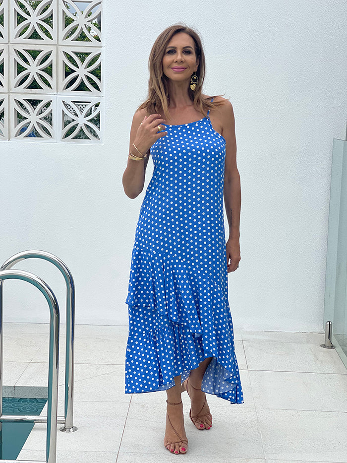 The Earth Maxi - Blue Polka