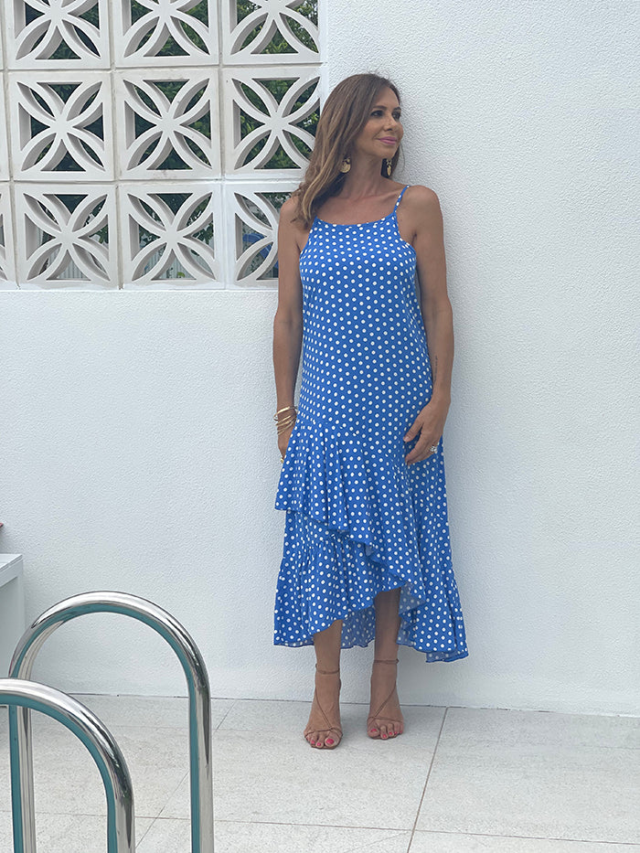 The Earth Maxi - Blue Polka