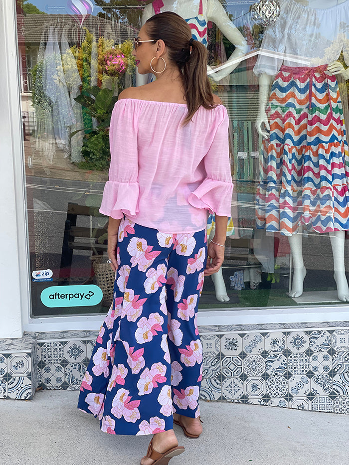 Blush Pink Off the Shoulder Top