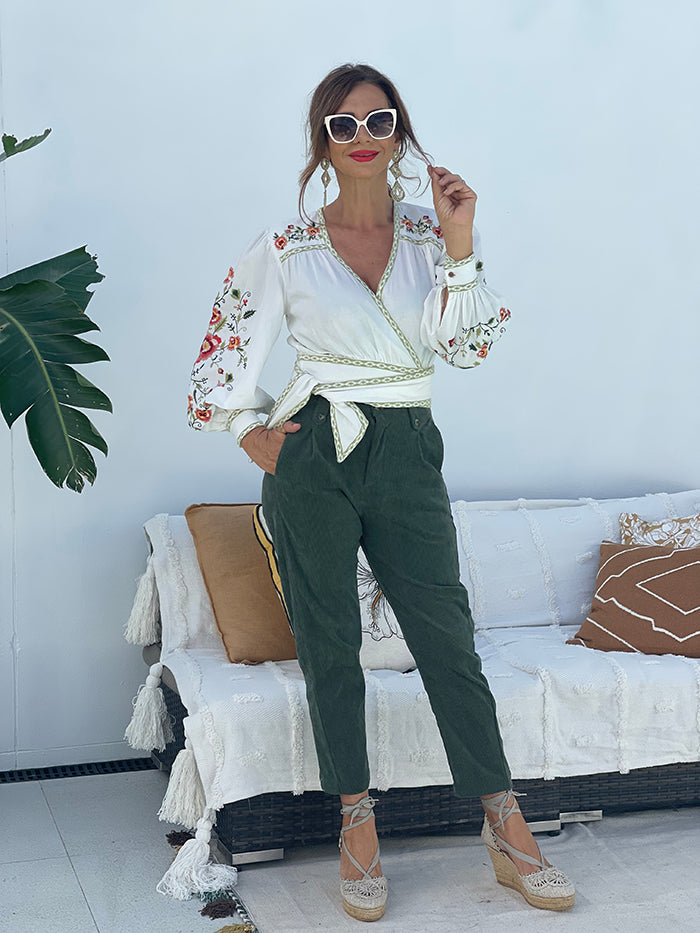 Khaki Cord Button Pants – Style Me Luxe