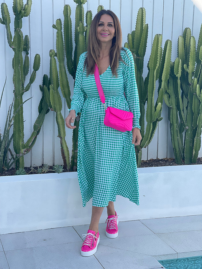 Shelly Green Gingham Dress