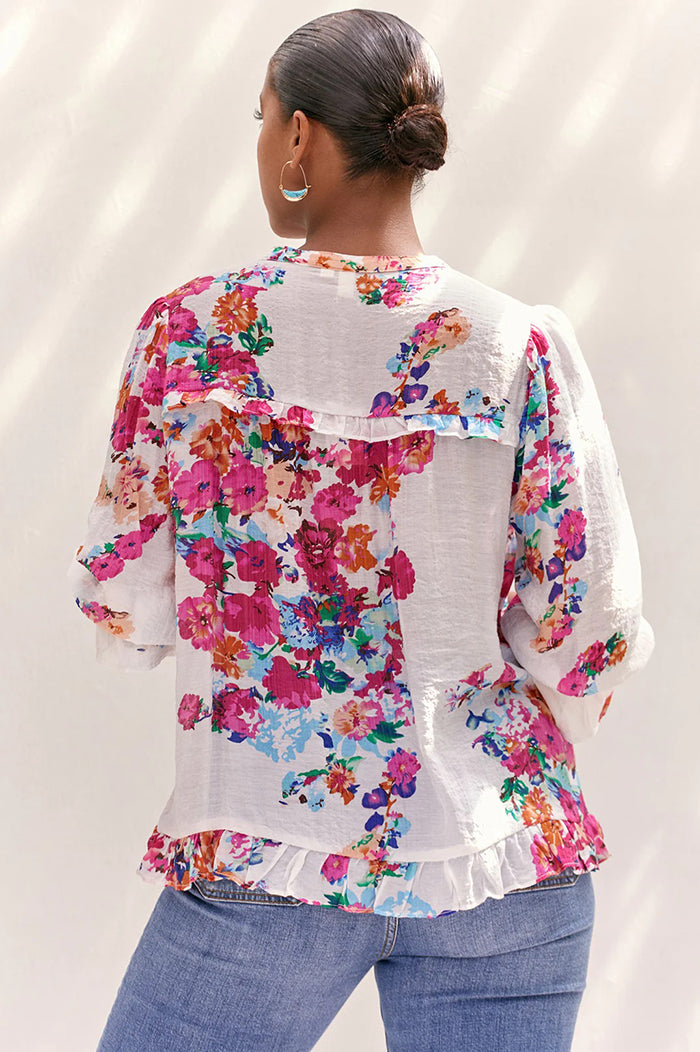 Frances Floral Frill Top