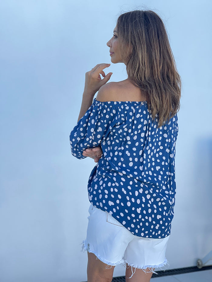 Serei Top - Navy Spot