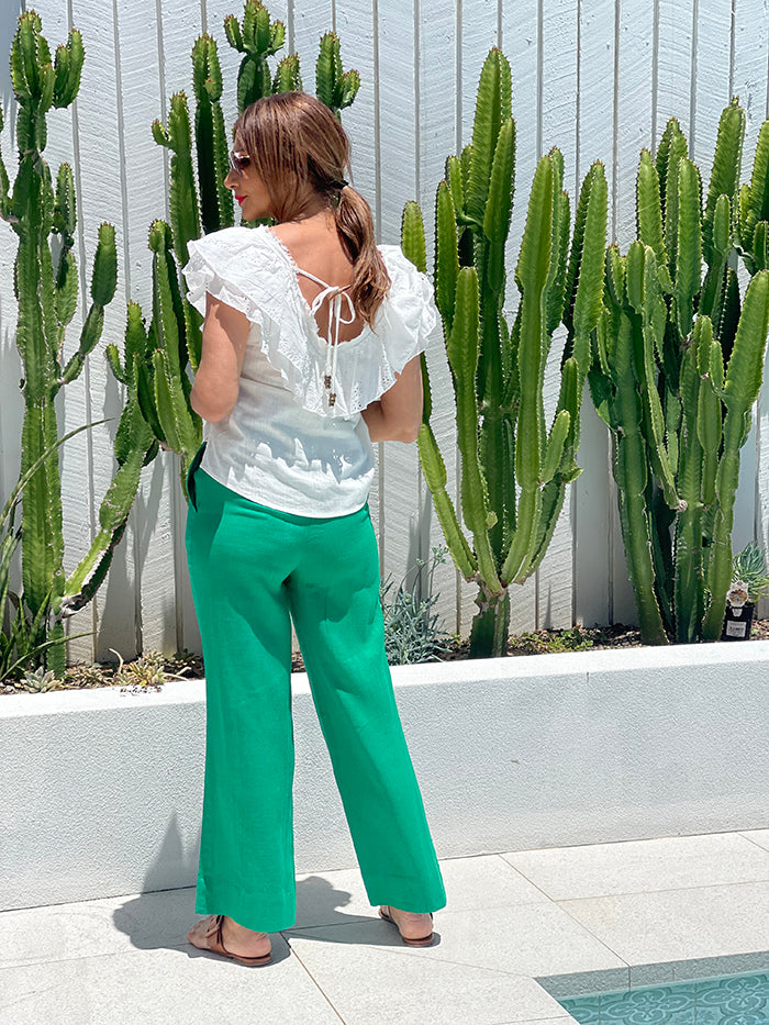 Wide Leg Pants - Green