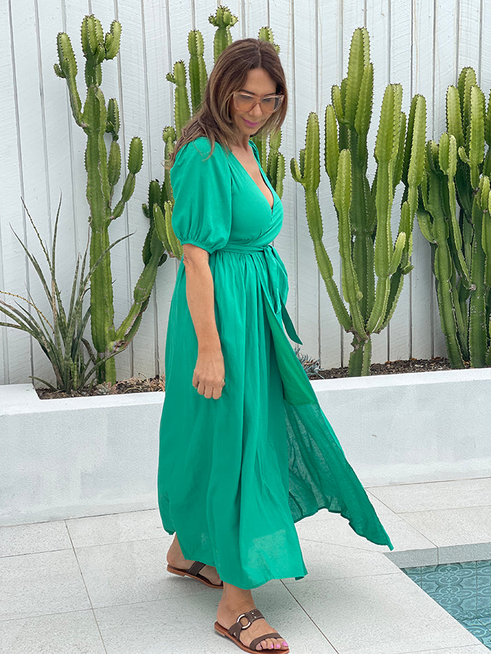 Nishi Wrap Dress - Green