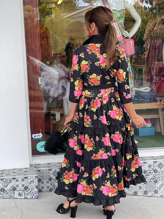 Black Zinnia Tiered Dress