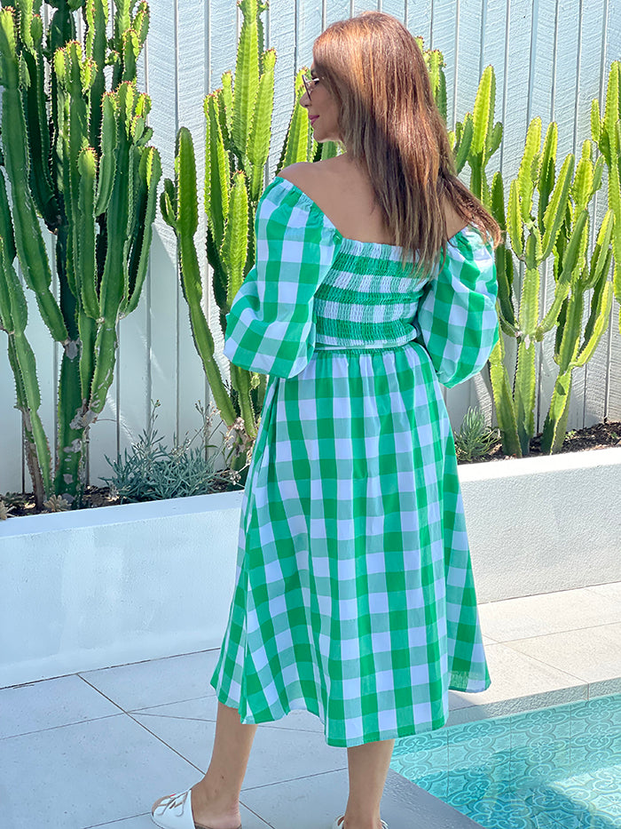 Bellini Sun Dress - Apple Check