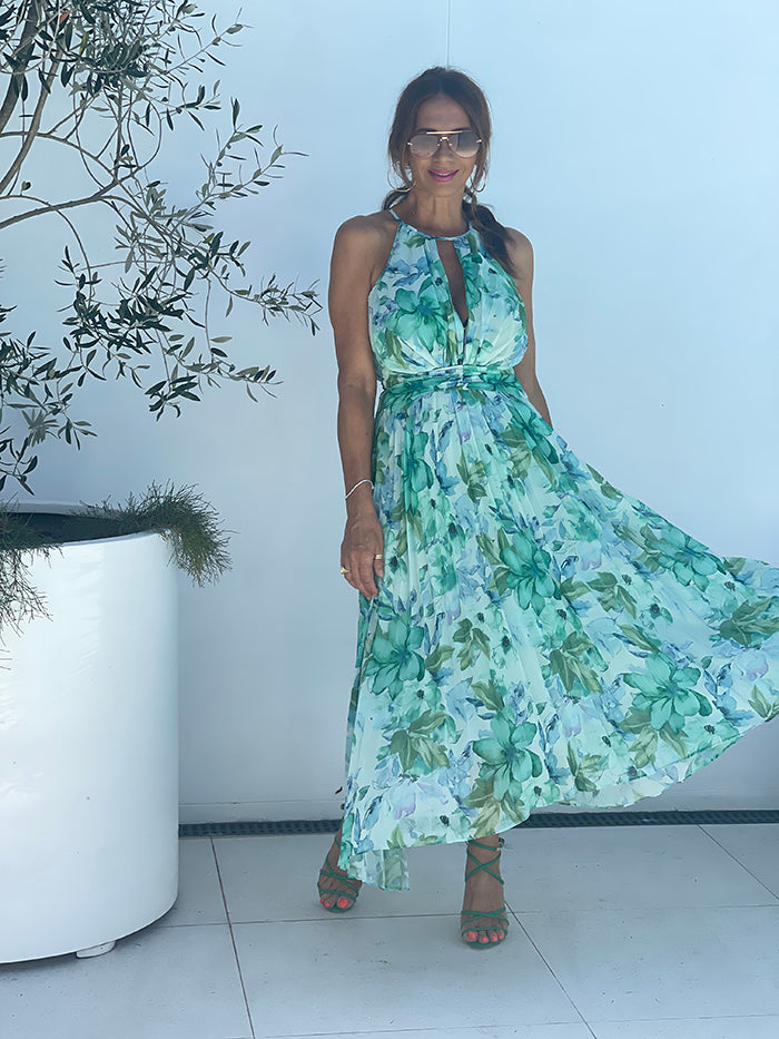 Botanical Pleated Dress