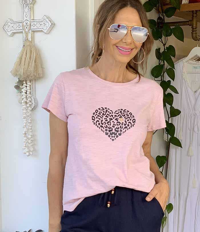 Blush Leopard Love Tee