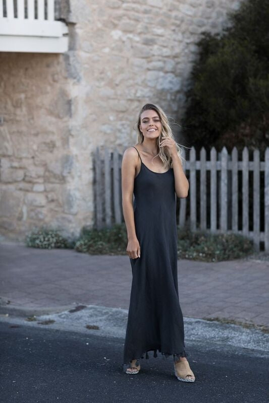 Claro Dress - Charcoal