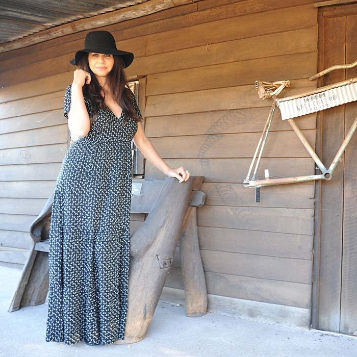 Black floaty hotsell maxi dress