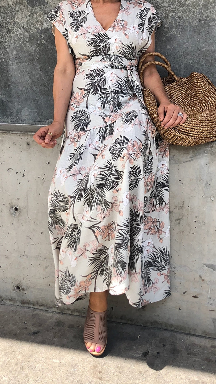 Kenleigh Dress - Palm Print