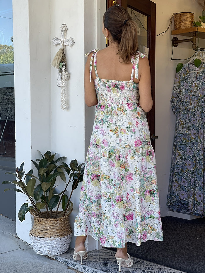 Botanical Lace Midi Dress