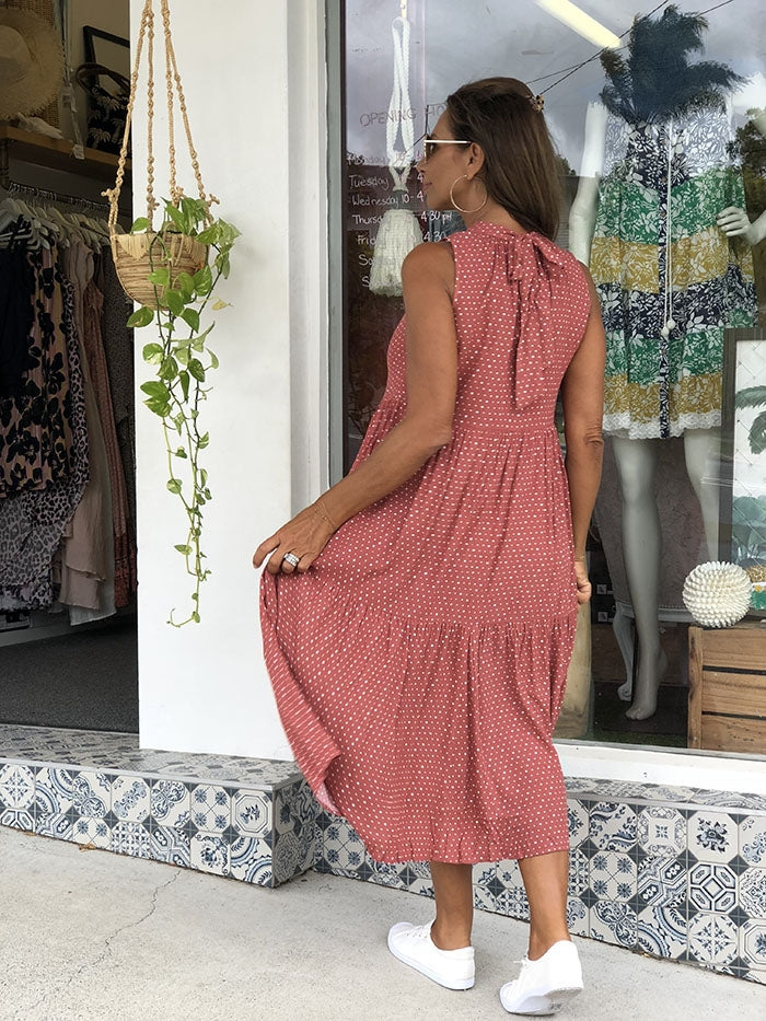 Casablanca Midi Dress - Berry