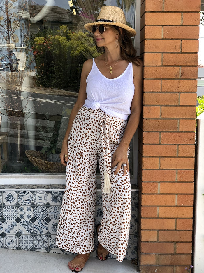 Anna Pants - Taupe Spot