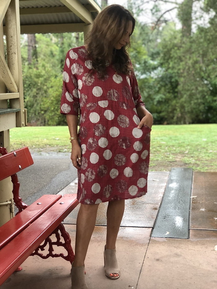 Ruby Red Dot Dress