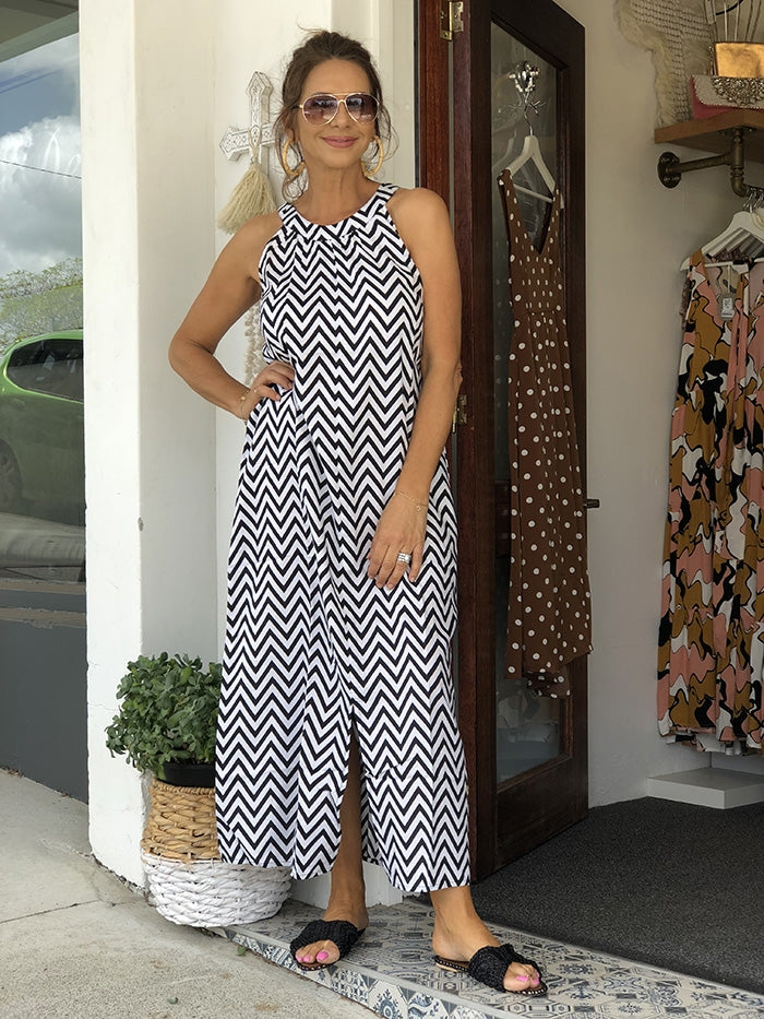 Caribbean Maxi Dress - Chevron