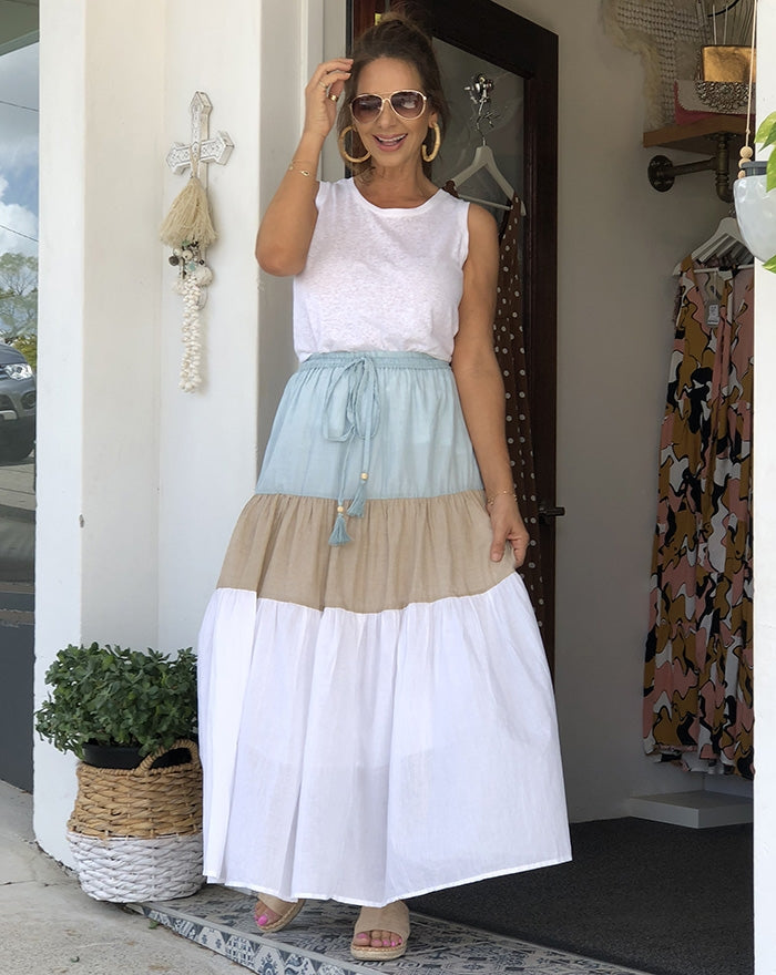 Island Maxi Skirt - Stripe