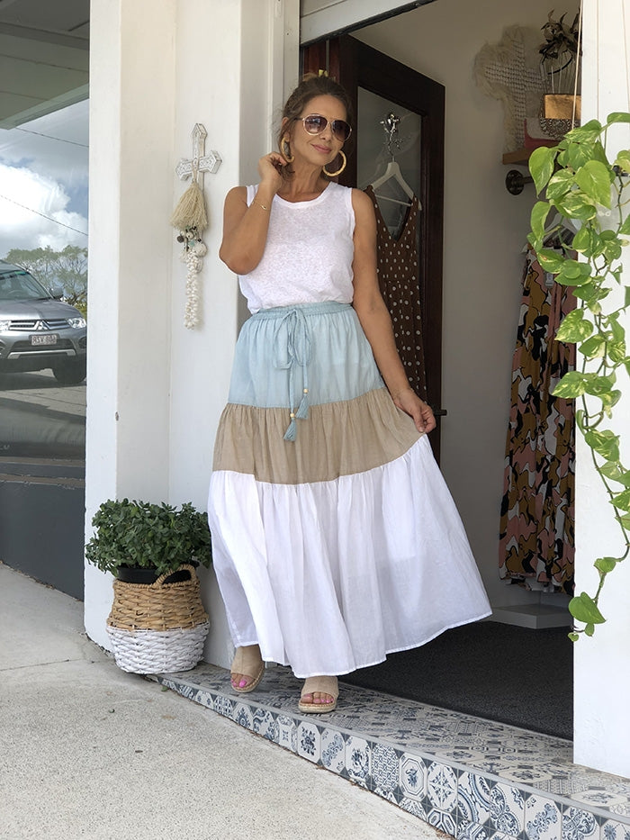 Island Maxi Skirt - Stripe